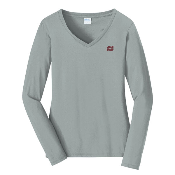   - Ladies Long Sleeve Fan Favorite V Neck Tee Thumbnail